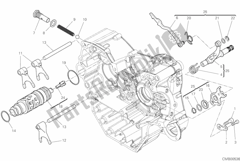 Todas as partes de Mecanismo De Mudança De Marcha do Ducati Multistrada 950 USA 2020